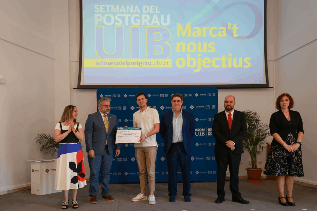 Jorge Valencia Gómez awarded the Extraordinary Master’s Prize for the FAMA Master’s at the UIB